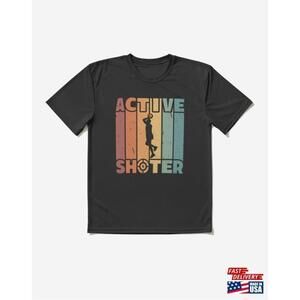 Funny Active Shooter Basketball Playing For Lover Retro Design Tshirt Tee